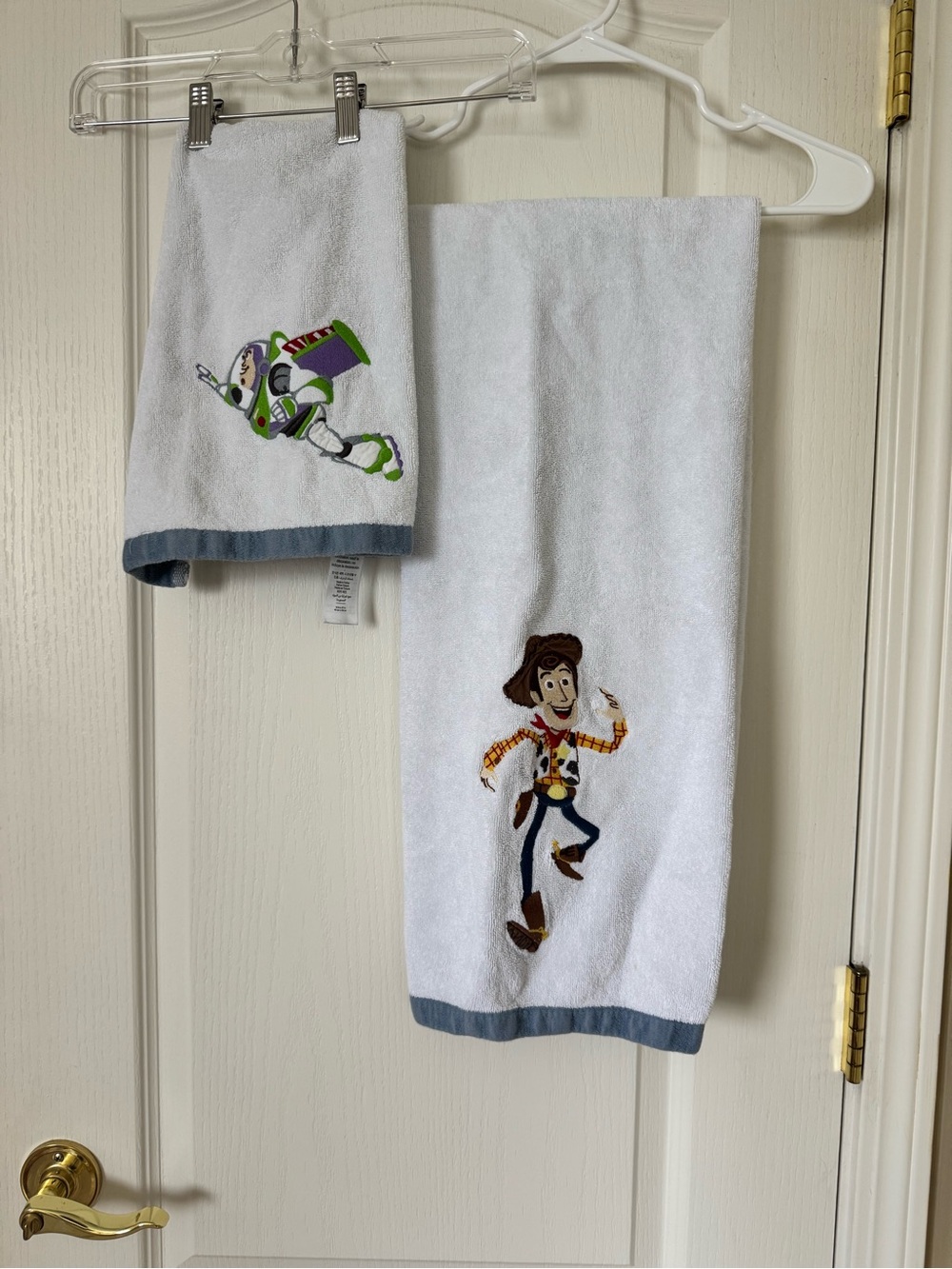 Pottery Barn Kids Disney Pixar Toy Story Buzz Lightyear & Woody Towel Set Bath